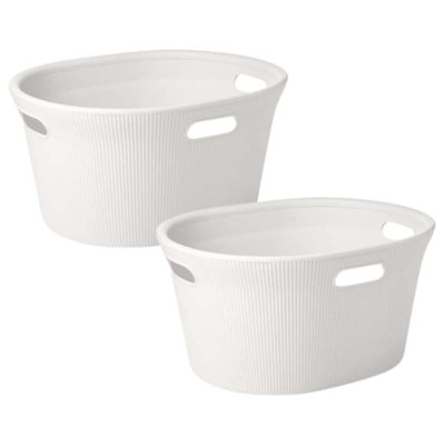 Ribbed Laundry Basket