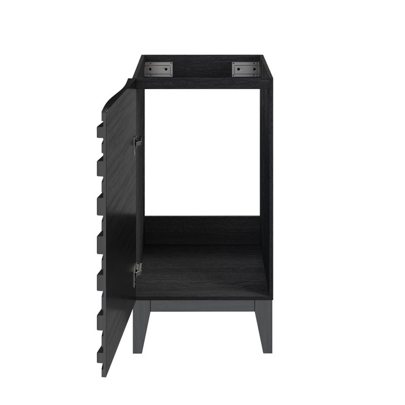 Meuble-lavabo noir 18 po Cascade, Noir