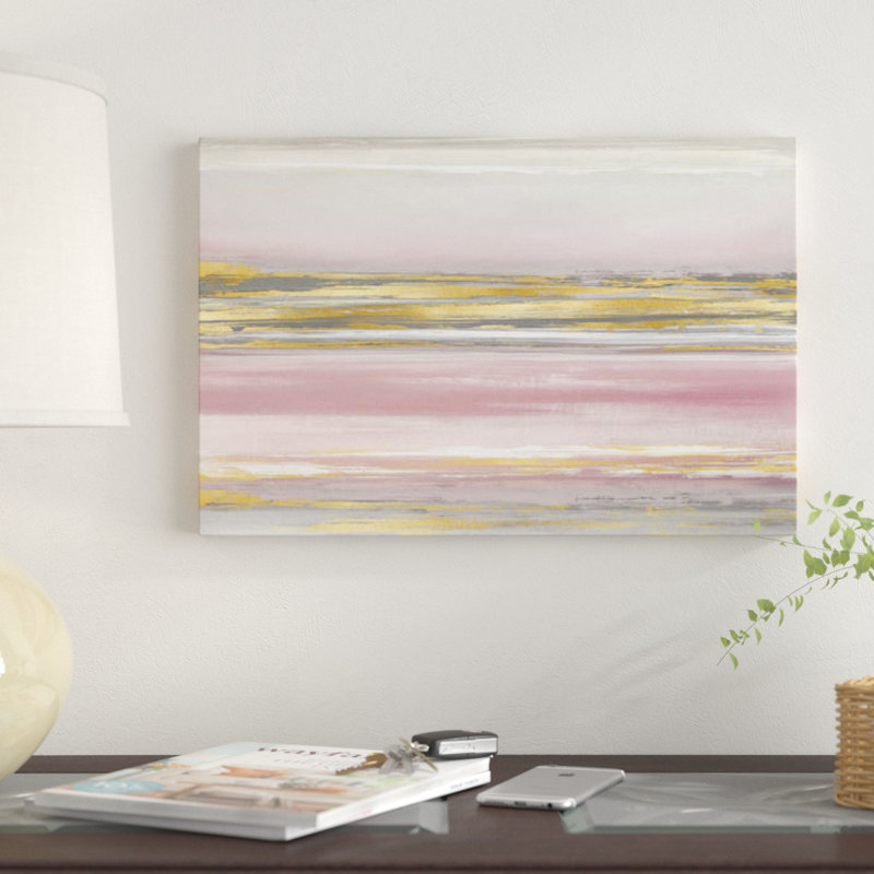 «Subtle Reflections With Blush», impression sur toile tendue, H 8 po x l 12 po x P 0,75 po, Pas de tapis, Toile tendue