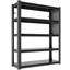 Étagère de rangement robuste à 5 niveaux avec panneau perforé 78 po H 78 po, étagère industrielle en métal pour garages, entrepôts, bureaux, cuisines, chambres à coucher - P 18 po x l 47,2 po x H 78 po