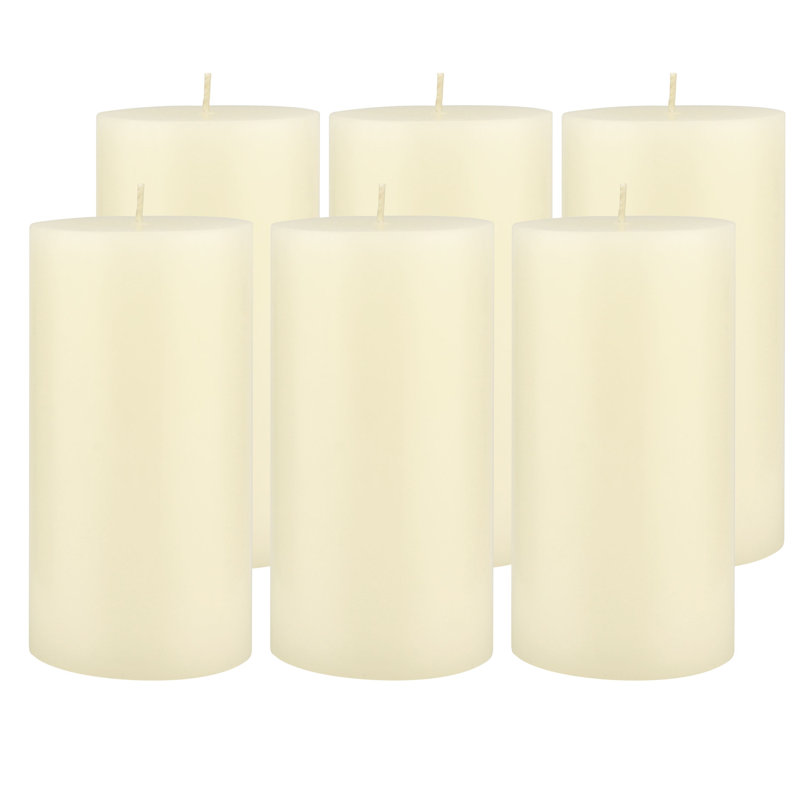 Ensemble de bougies longues 6 pièces, H 6 po x l 3 po x P 3 po