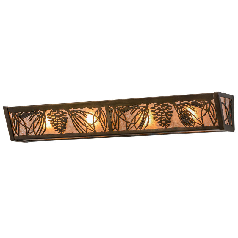 Rustic Lodge 4 - Light Bath Bar, Antique Copper, Pine Silver