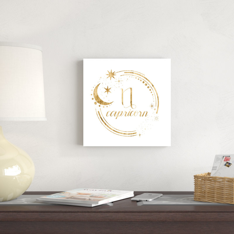 «Gilded Astrology X» par Grace Popp - impression sur toile tendue, H 12 po x l 12 po