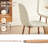 Dining Table Set for 4, Mid Century Modern 47 Inch Wooden Round Dining Table Set, Space Saving (Table + 4 White Chairs)-1741841148