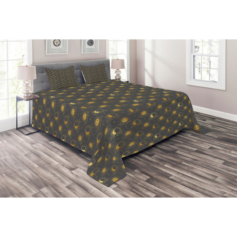 Polyester Coverlet, King Bedspread + 2 Shams