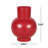 Cole and Grey Ceramic Wide Rounded Red Decorative Vase with Elevated Base