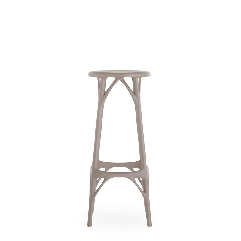 A.I. Stool Light, Gray, Bar Stool (30" Seat Height)