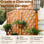 Ensemble de 2 panneaux de treillis en bois de 72 po - Décoration de jardin extérieur de Noël pour plantes grimpantes, lumières et intimité-955759435