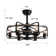 Cantin 24.8" Classic Black Caged Farmhouse Ceiling Fan With Light Kit and Remote Control