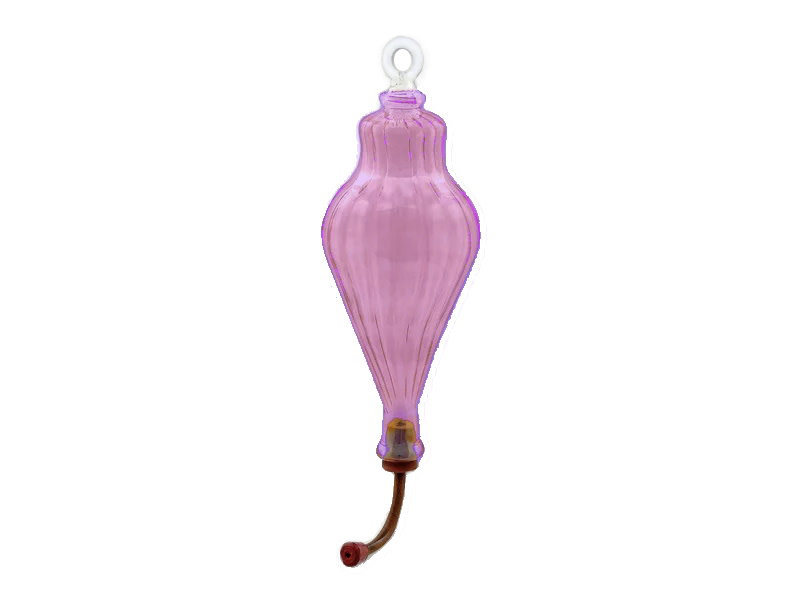 Mangeoire à colibri - lustre organique côtelé - mauve