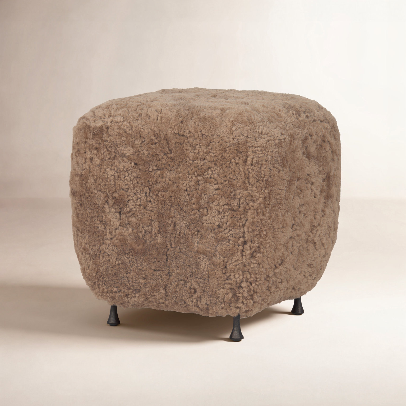 17" Shearling Ottoman