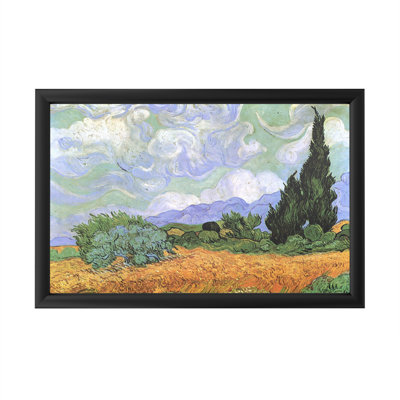 " Wheatfield with Cypresses 1889 " by Vincent Van Gogh Painting