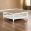 Table basse carrée brune et blanche Wacissa