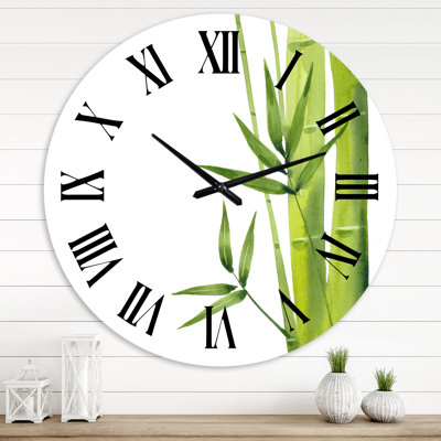 Bamboo Branches in the Forest V Wall Clock