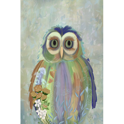 Fantastic Florals Owl - impression sur toile tendue