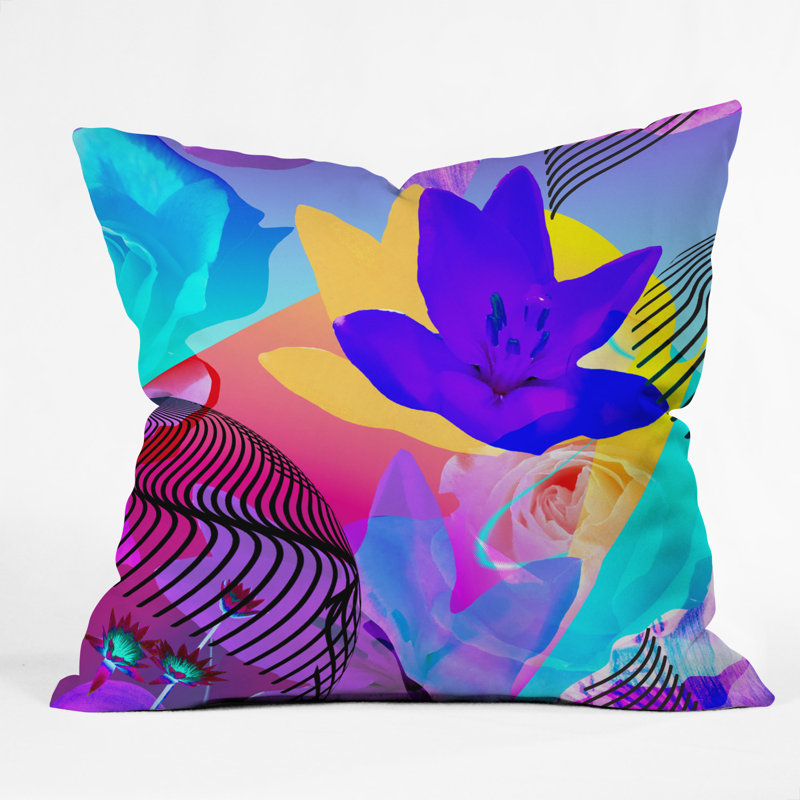 Coussin décoratif intérieur / extérieur Biljana, 16 po x 1 po