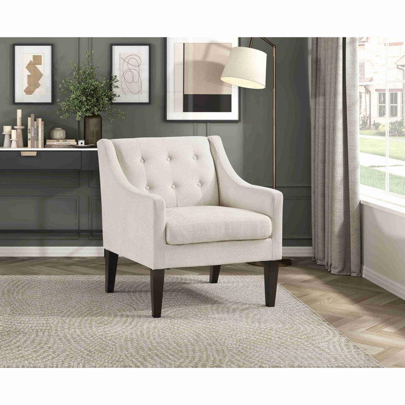Tissu d'ameublement en tissu capitonné à boutons 1 pièce Contemporary Living Furniture, Beige