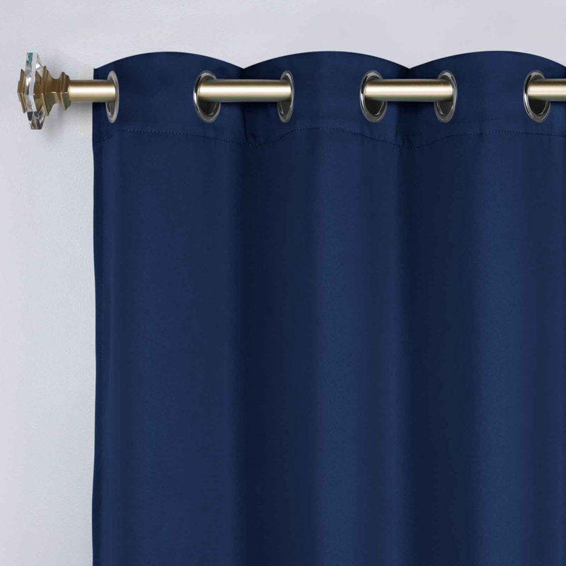 Paire de rideaux obscurcissant avec œillets Millendon, Marine, L 42 po x L 63 po