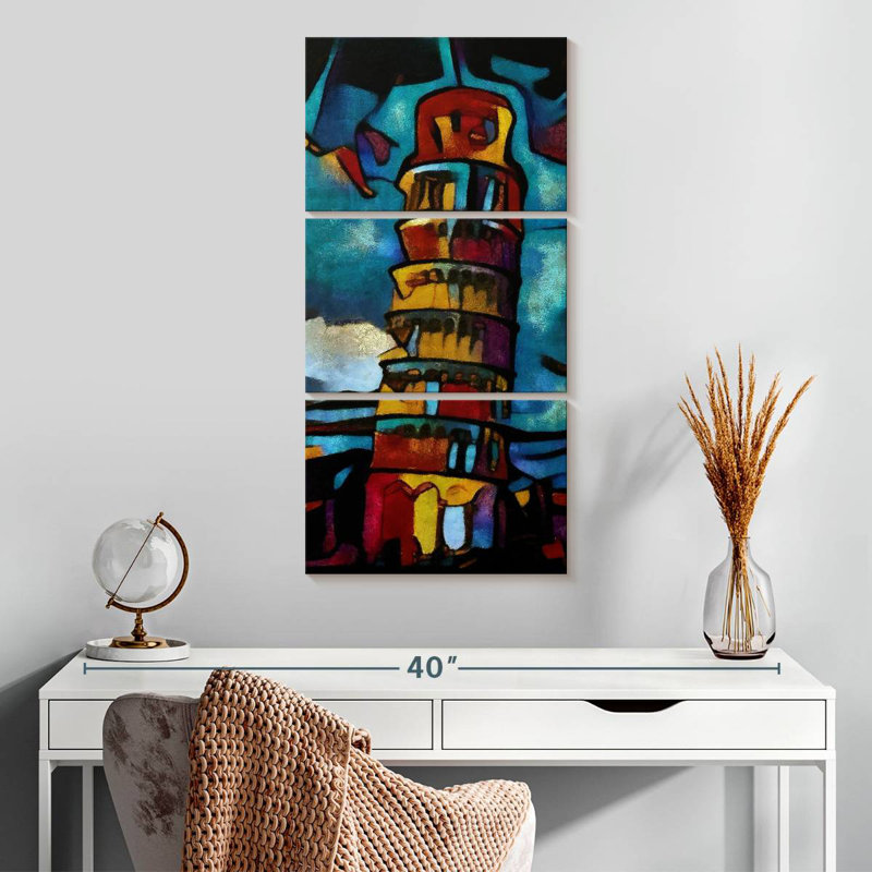 Tour moderne de Pise, H 32 po x l 15 po