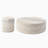 Set Of 2 Faux MARS Pattern Coffee Tables Side Table Round Tea Faux Travertine Textured  Table For Living Room, No Need Assembly.