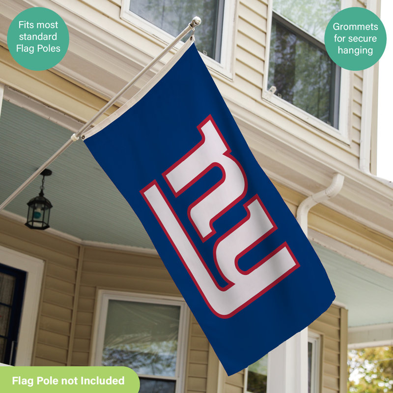 Drapeau simple face des Giants de New York avec 2 œillets, 3 pi x 5 pi