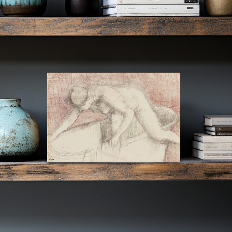 Impression d'art mural abstrait contemporain impressionniste « Le Bain », H 12 po x l 18 po