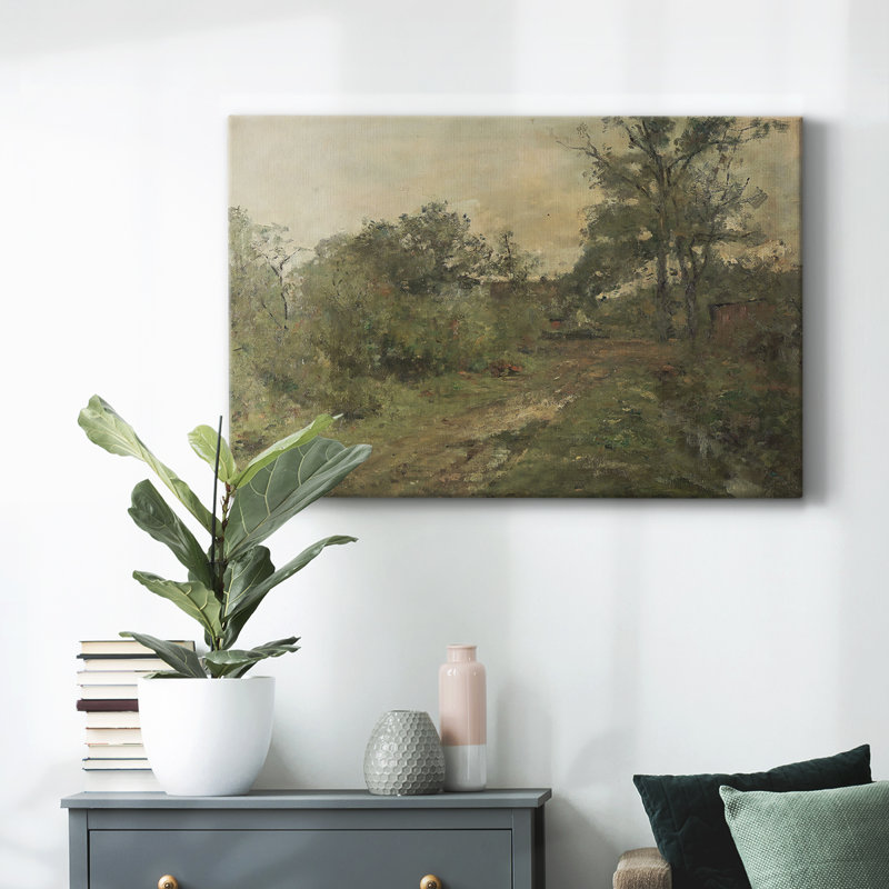 Paysage rétro - CDLxxxi - impression, H 19 po x l 28 po x P 1,5 po, Toile tendue