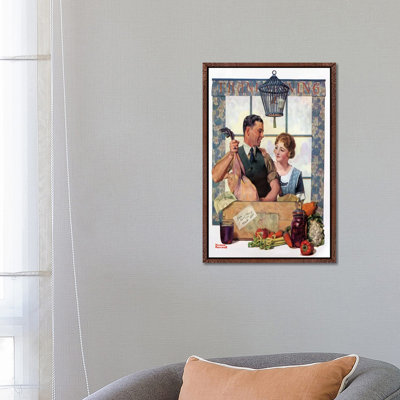 Couple Uncrating Turkey by Norman Rockwell - Gallery-Wrapped Canvas Giclée on Canvas