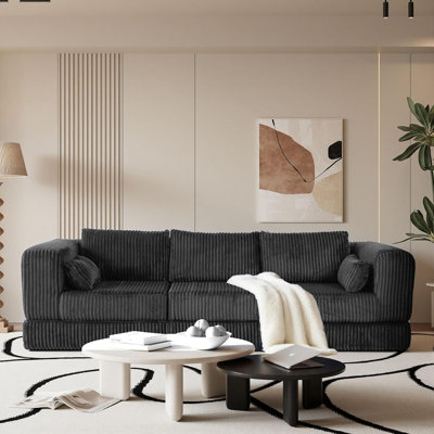 106” Compression Folding Convertible Sleeper Sofa Bed