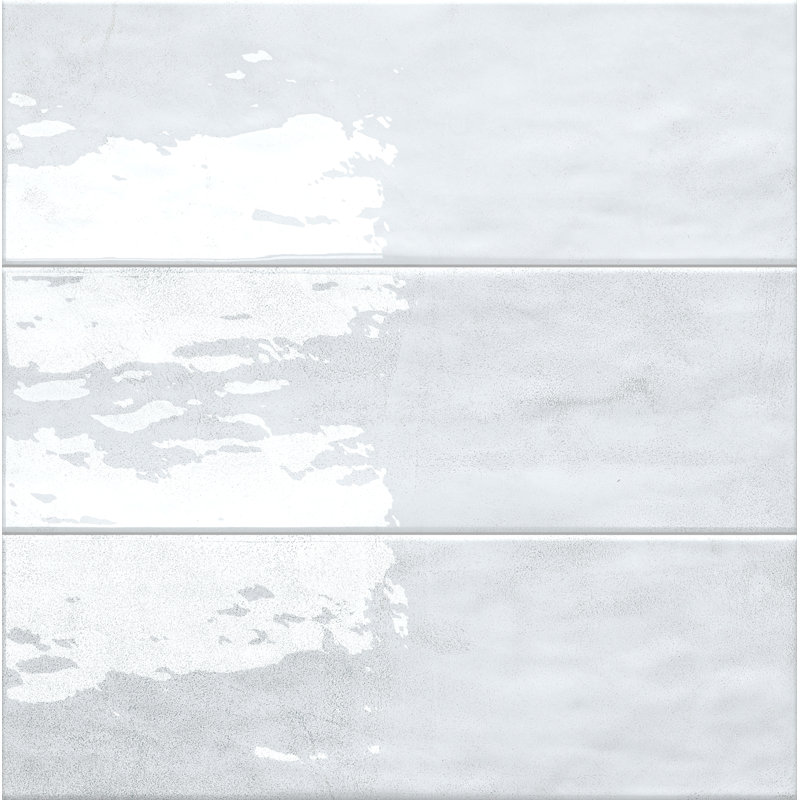 Aura Glossy Subway Ceramic Wall Tile 4x12 - Ideal for backsplashes, accent walls and decorative features, Seashell
