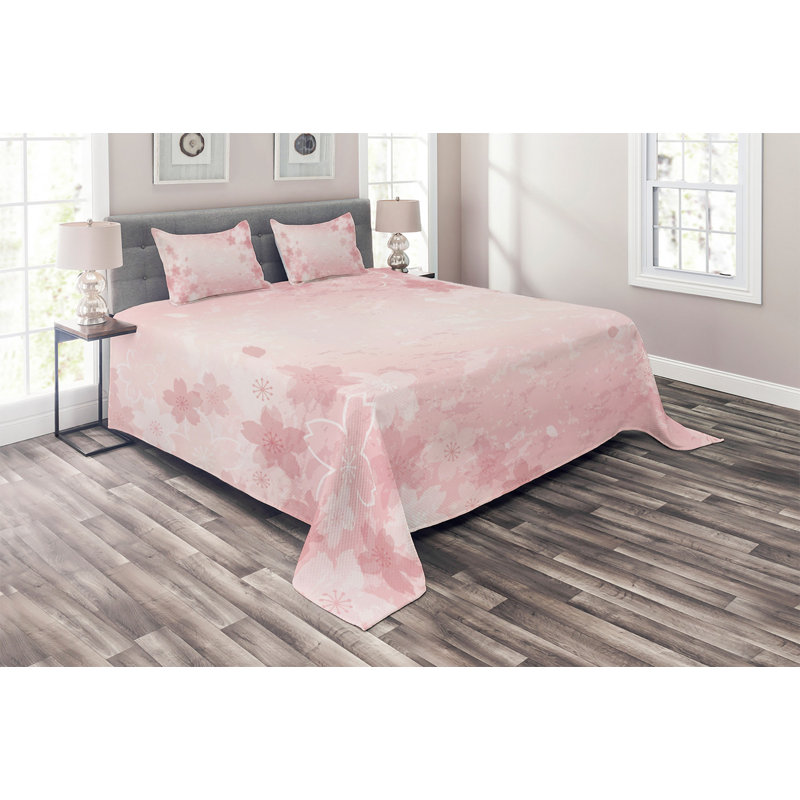 Farmhouse / Country Polyester Coverlet, King Bedspread + 2 Shams