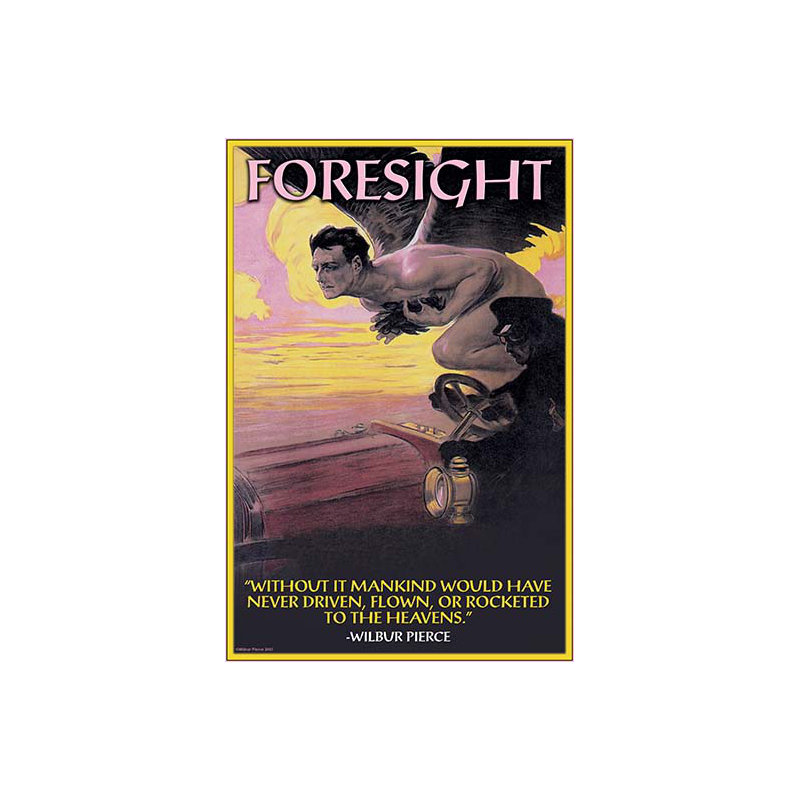 « prospective » par wilbur pierce, affiche rétro, H 66 po x l 44 po x P 1,5 po