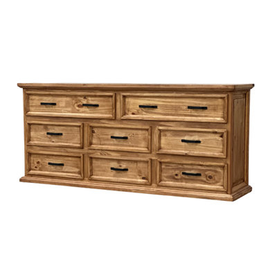 Deontrez Solid Wood 78'' W 8 - Drawer Dresser