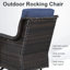 Chaises berçantes pivotantes d'extérieur en rotin avec coussins et table d'appoint Koba-148766586-148766587