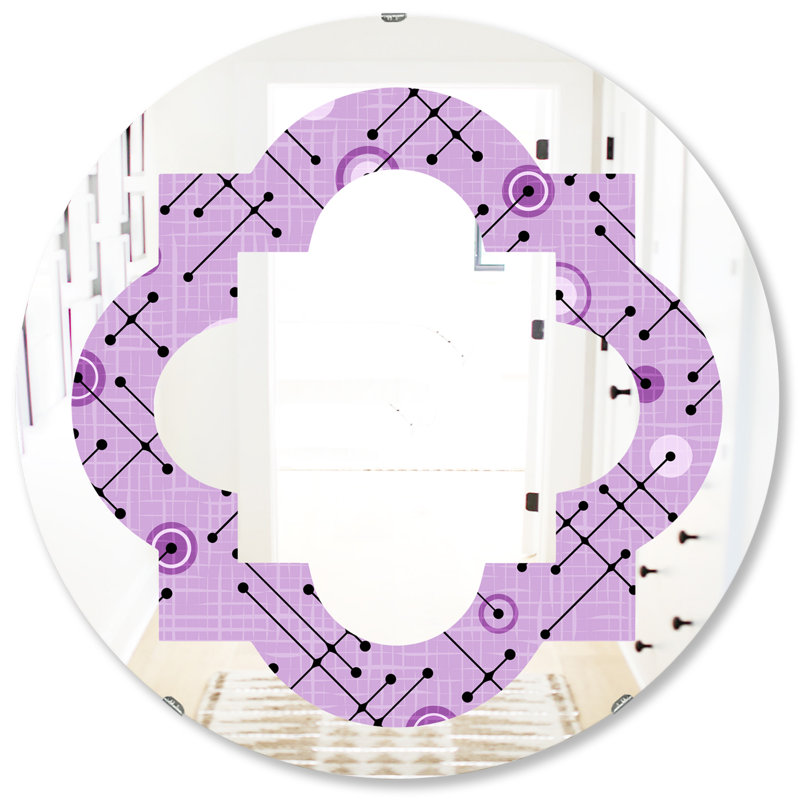 Miroir mural Quatrefoil 1950, H 31,5 po x l po