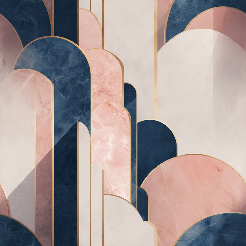 Papier peint art déco Arches, Non-collé