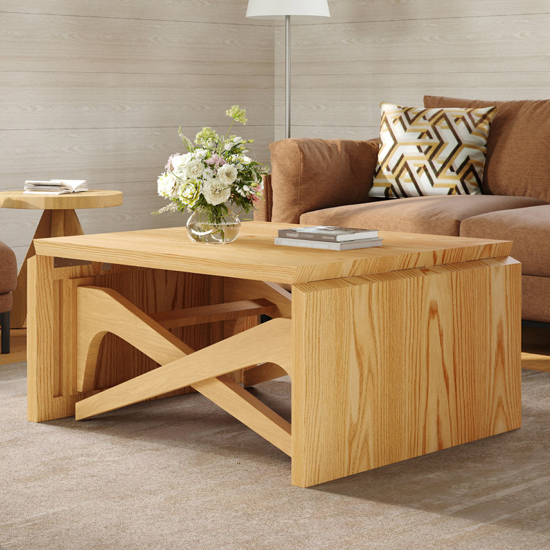 2 In 1 Coffee Table, Natural