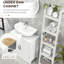 Meuble-lavabo blanc avec tablette intérieure réglable Space