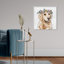 Floral Crowned Golden Retriever by Oliver Gal - Print on Canvas-67762355-67762359