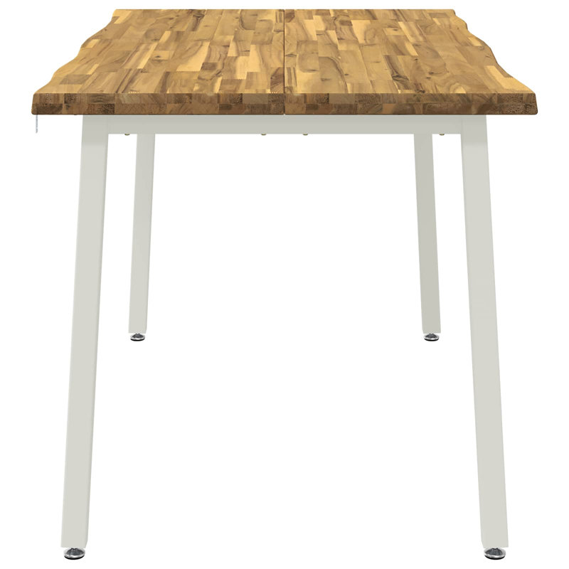Acacia Dining Table, 75cm H x 120cm W x 80cm D, White