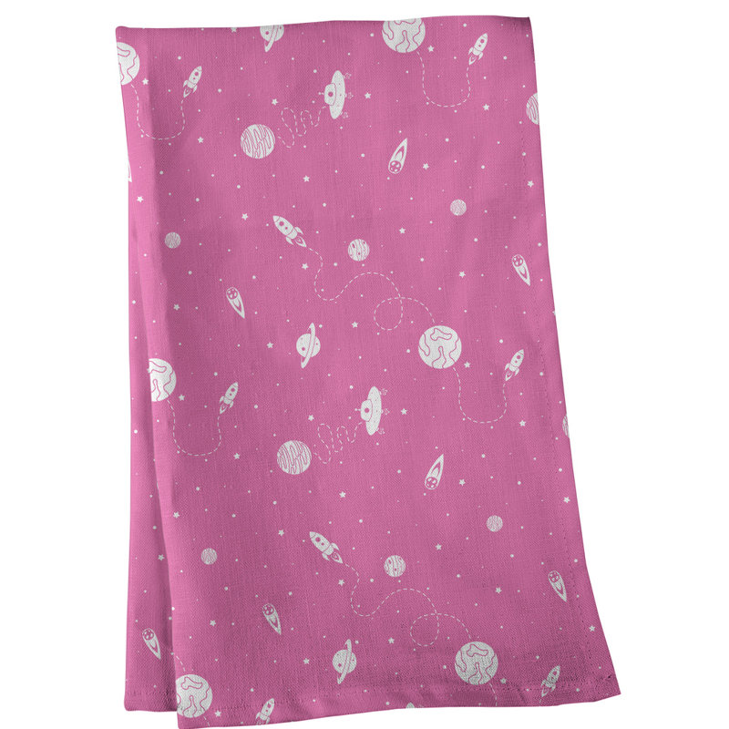 Tea Towel Kitchen Towel, Poly Twill, Pink
