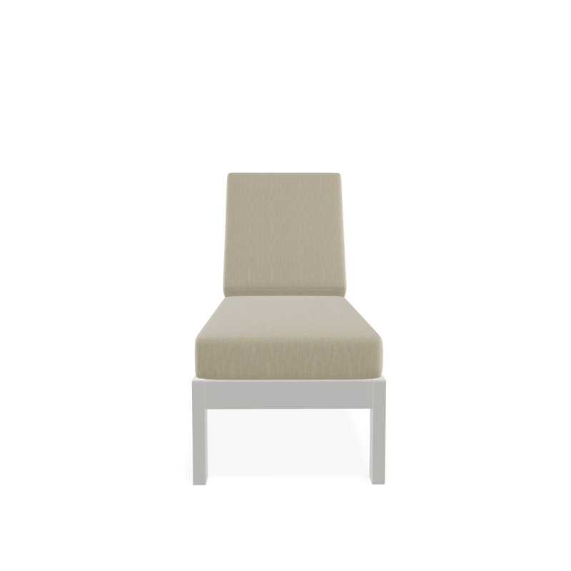 Chaise longue sans accoudoirs en polyester à 3 positions Leeward, Husky, Neige
