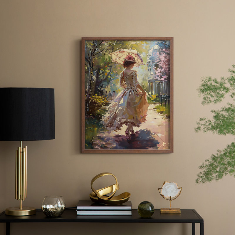 «WOMEN Series DCCIX», reproduction encadrée - bois massif, Noyer, H 15 po x l 12 po
