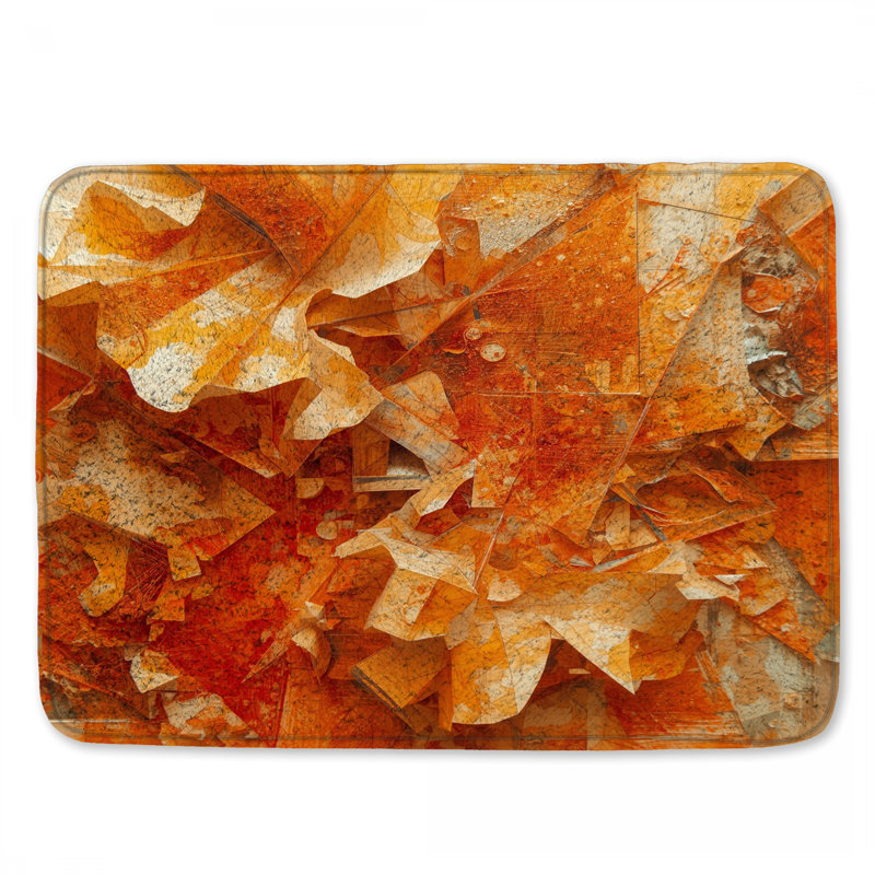 Tapis de bain orange, L 24 po x L 17 po