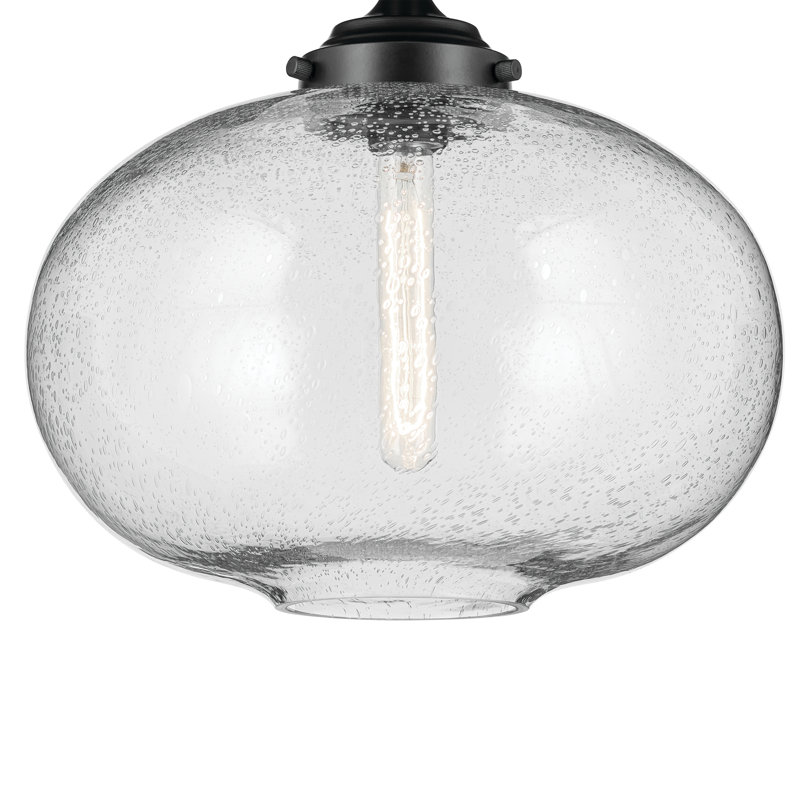 Plafonnier encastré 1 lumière 14,5 po, Noir satiné