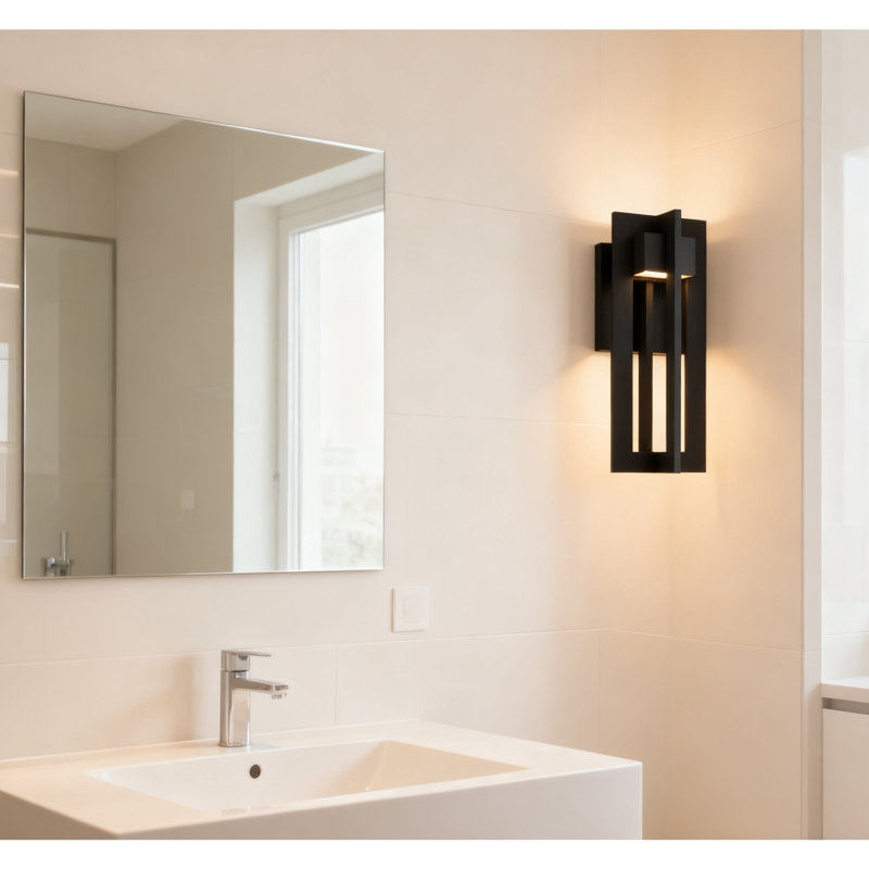 Applique murale d'extérieur à DEL intégrée de conception contemporaine, 16 W, H 23 po x l 7,75 po x P 6,75 po