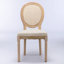 Meuble, ensemble de 2 chaises de salle à manger à dossier en rotin avec cadre en bois massif de style français-725031888