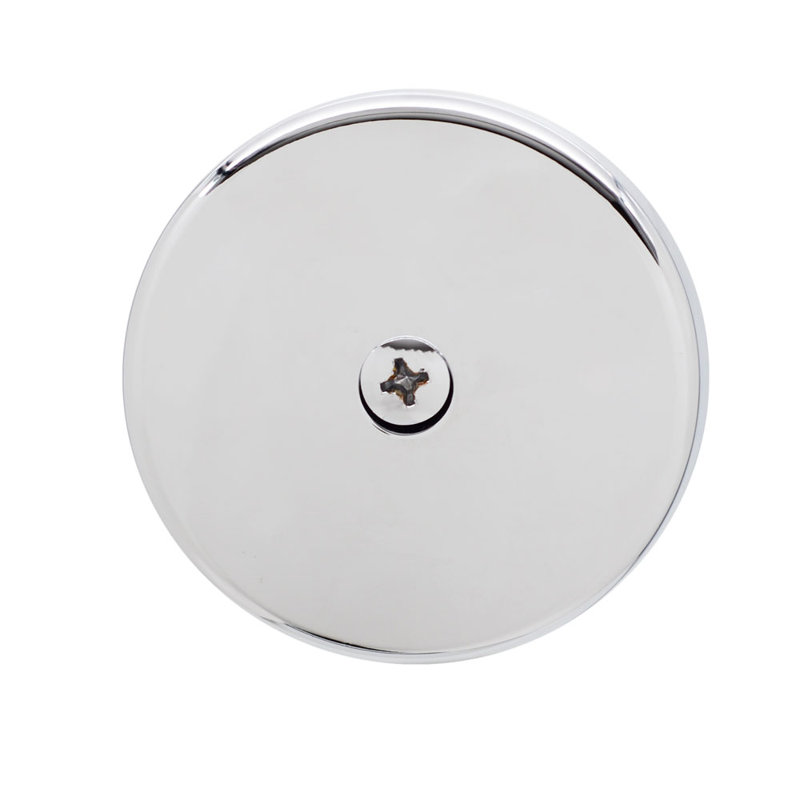 Façade de baignoire 3-1 / 8 "à un trou et vis, Chrome poli
