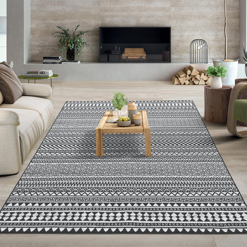 Leilanni Washable Geometric Indoor Rug, Rectangle 8'12" x 12'