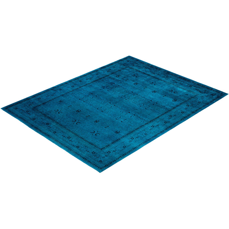 Overdyed One-of-a-Kind 9' 2" X 11' 10" Hand Knotted Area Rug
